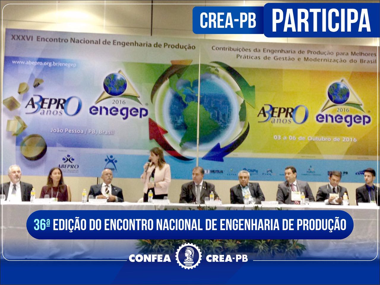 Crea-PB e MÚTUA participam da 36º edição do ENEGEP