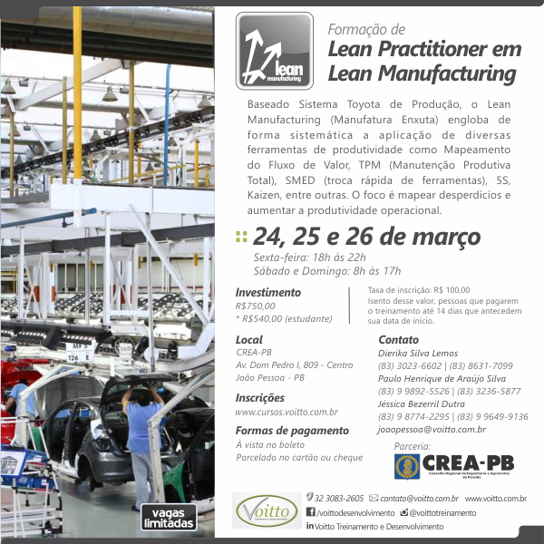 Lean Manufacturing - João Pessoa (online)