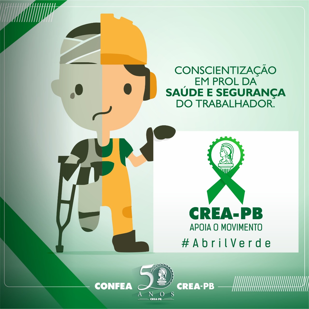 Abril Verde: Crea-PB se une a instituições para realizar atividades durante todo o mês