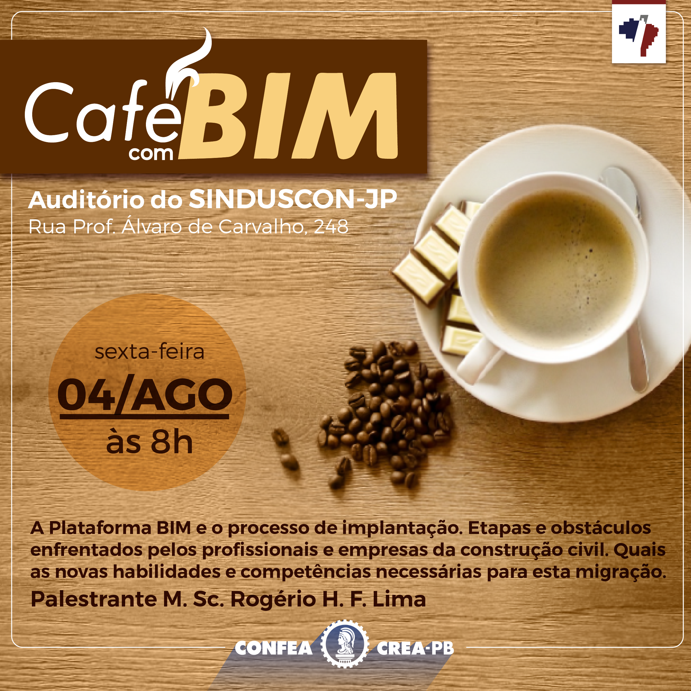 Sinduscon-JP e INBEC promovem o Café com BIM