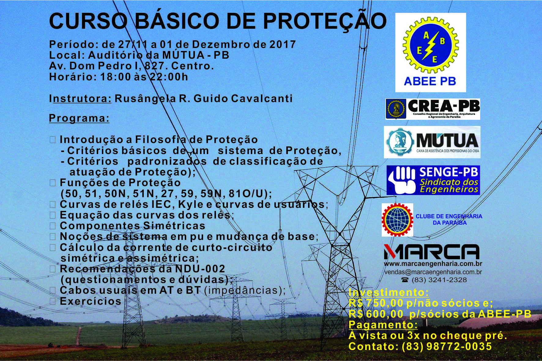 Abee-PB promove curso básico de proteção em média tensão