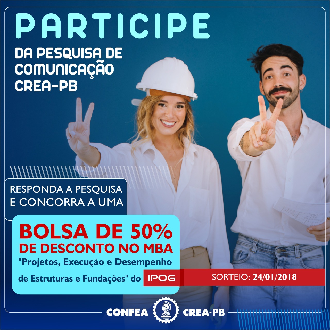 Responda a pesquisa do Crea e concorra a uma bolsa em MBA