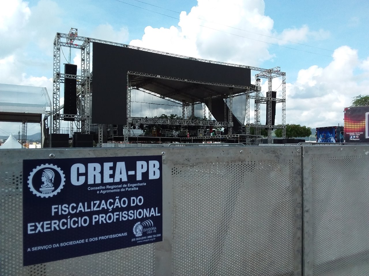 Crea-PB fiscaliza estrutura da Festa da Luz