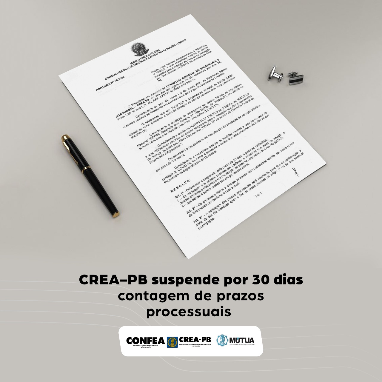 Portaria suspende prazos processuais por 30 dias