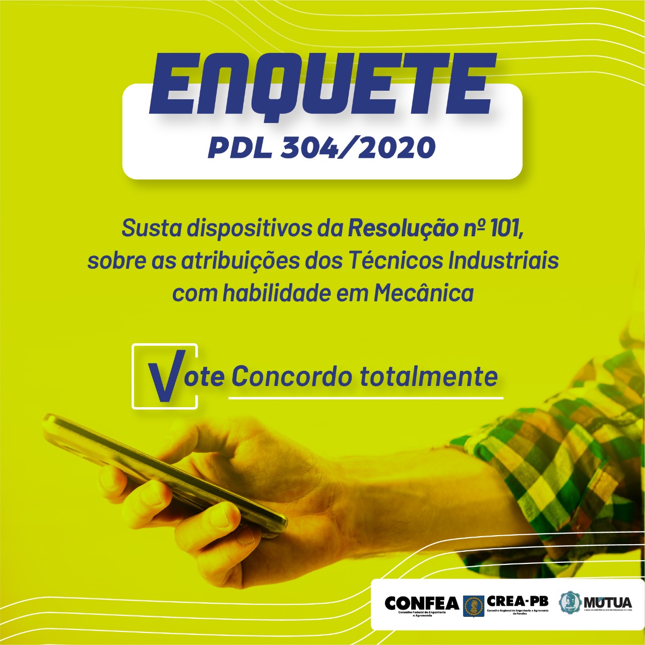 Participe da enquete sobre o PDL que susta Resolução nº 101/2020 do CFT