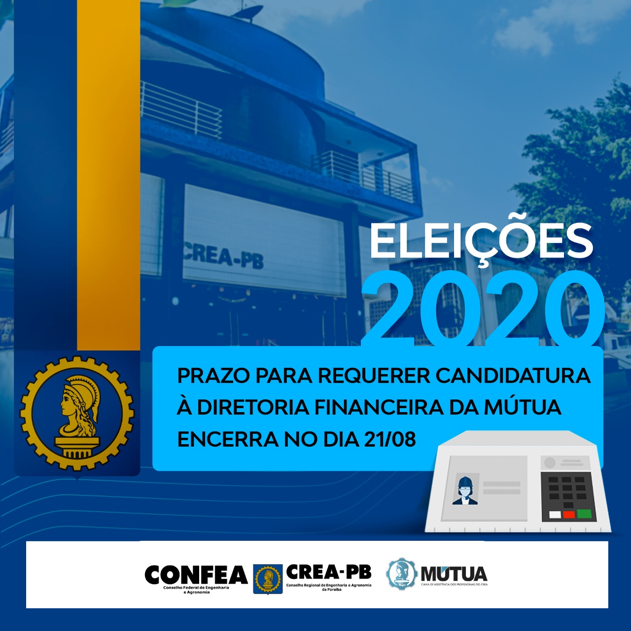 Prazo para requerer candidatura à diretoria financeira da MÚTUA se encerra nesta sexta-feira (21)