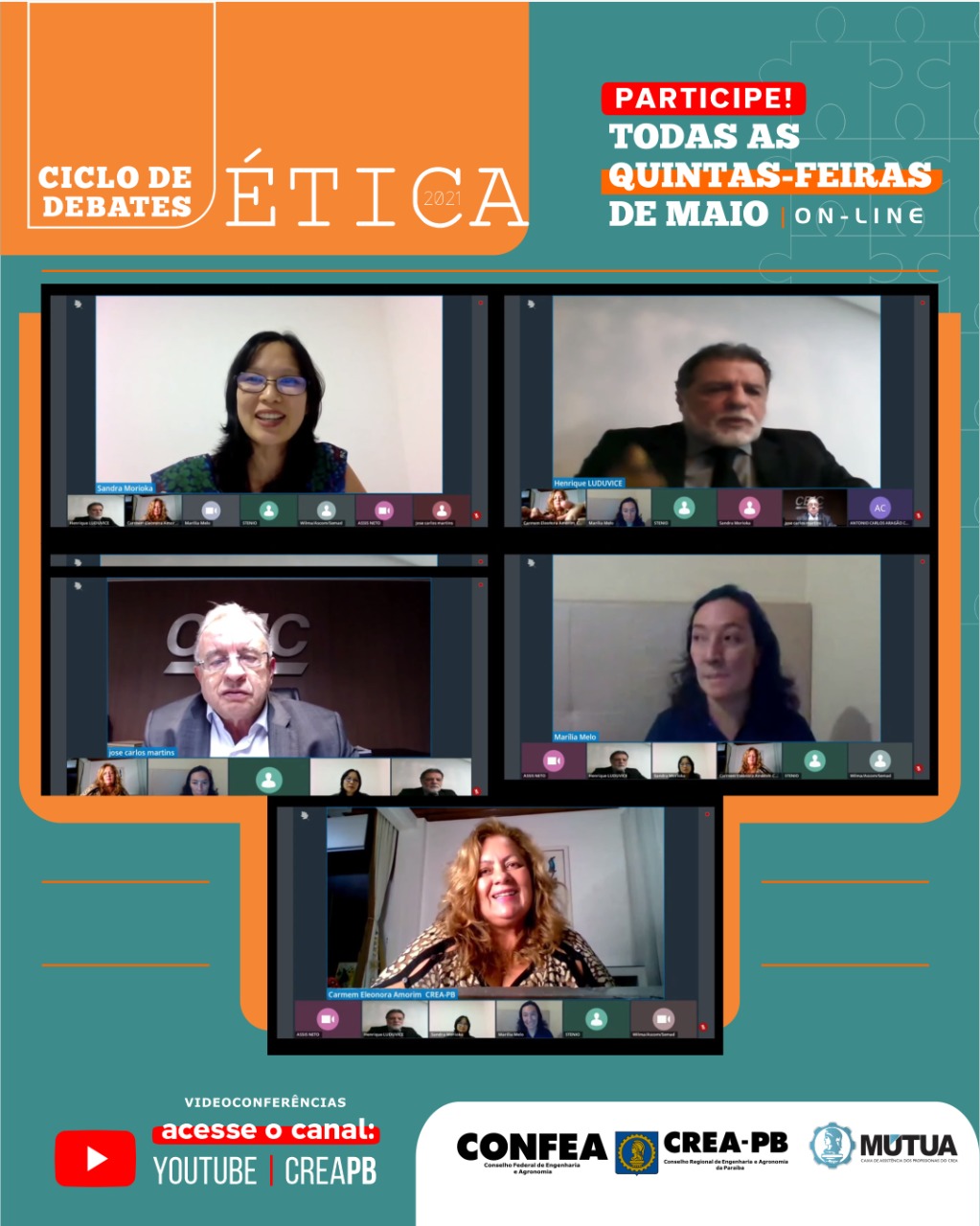 Segunda live sobre ética debate formação dos novos profissionais, gestão ambiental, indústria da construção civil e mais!