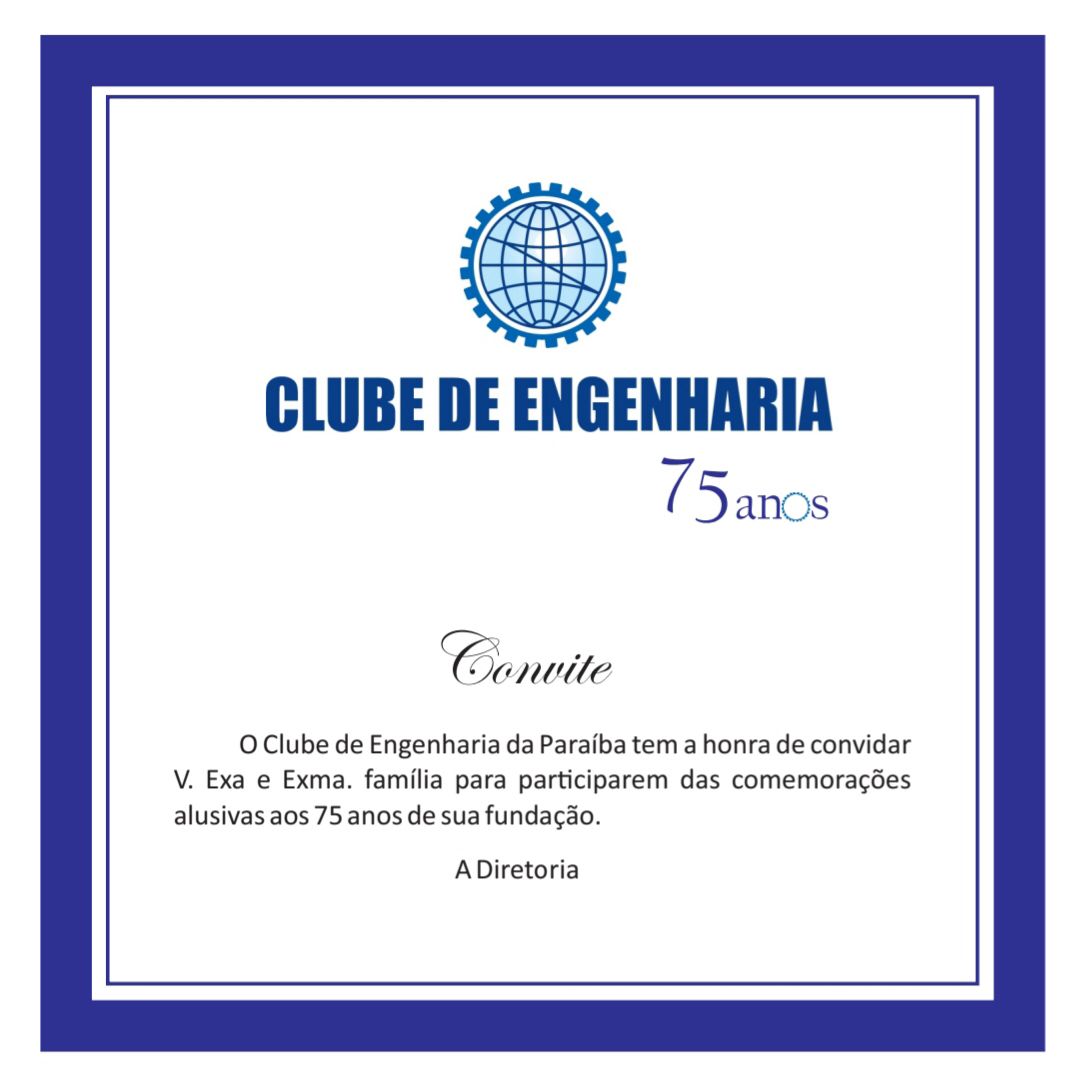 Clube de Engenharia da Paraíba comemora 75 anos com palestras e confraternização