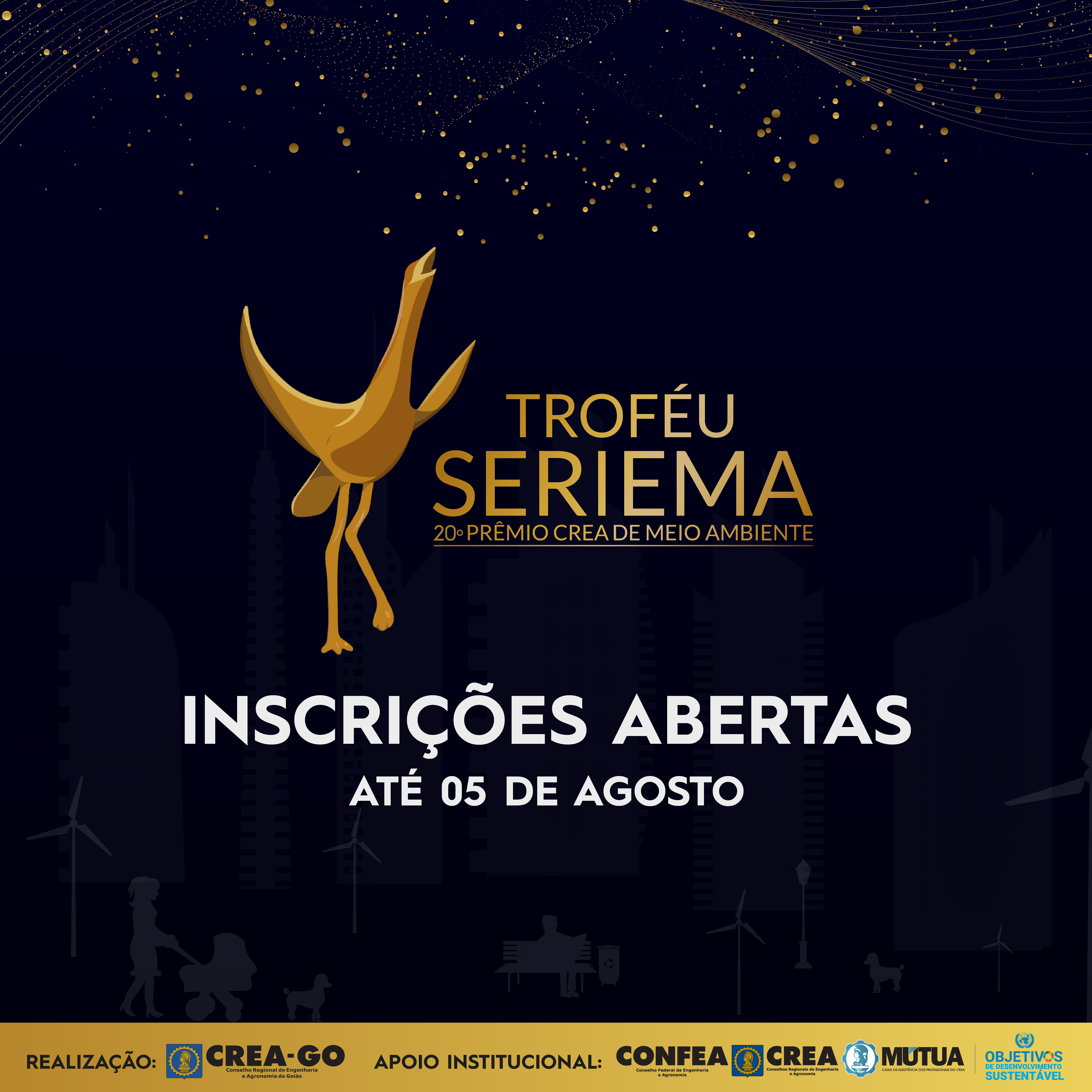 Estão abertas as inscrições para o 20º TROFÉU SERIEMA – Prêmio Crea de Meio Ambiente