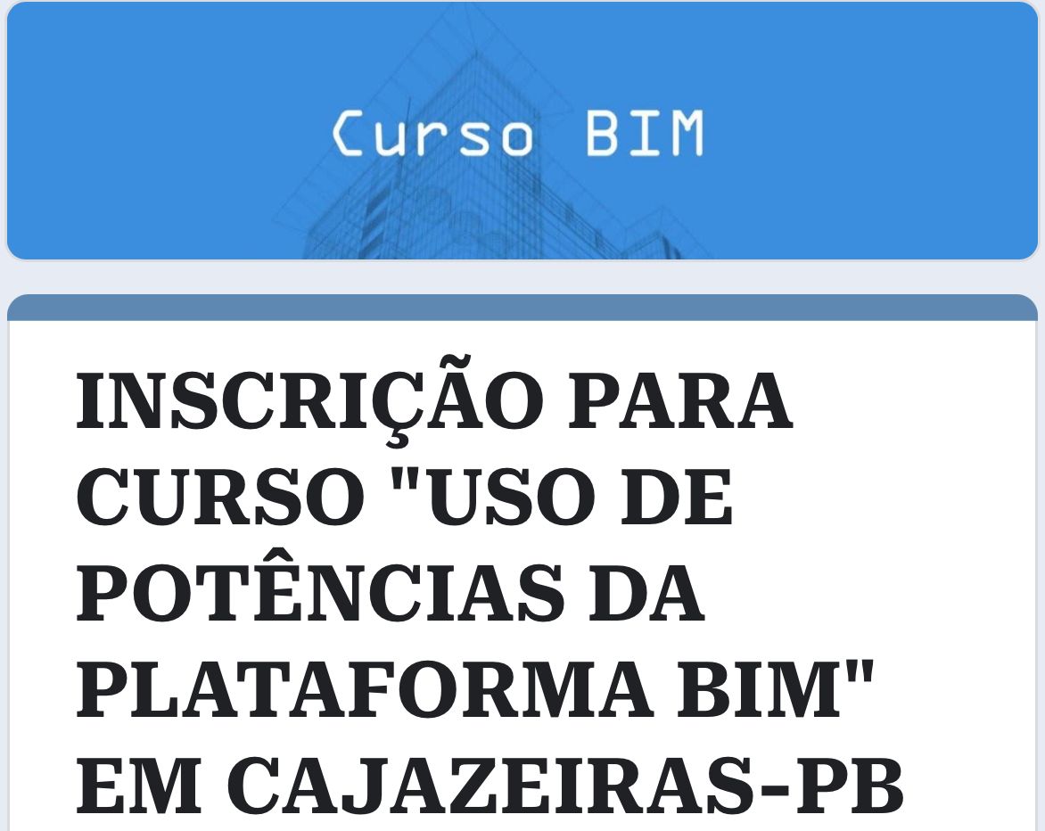 <strong>Crea PB abre inscrições para o curso BIM gratuito em Cajazeiras</strong>