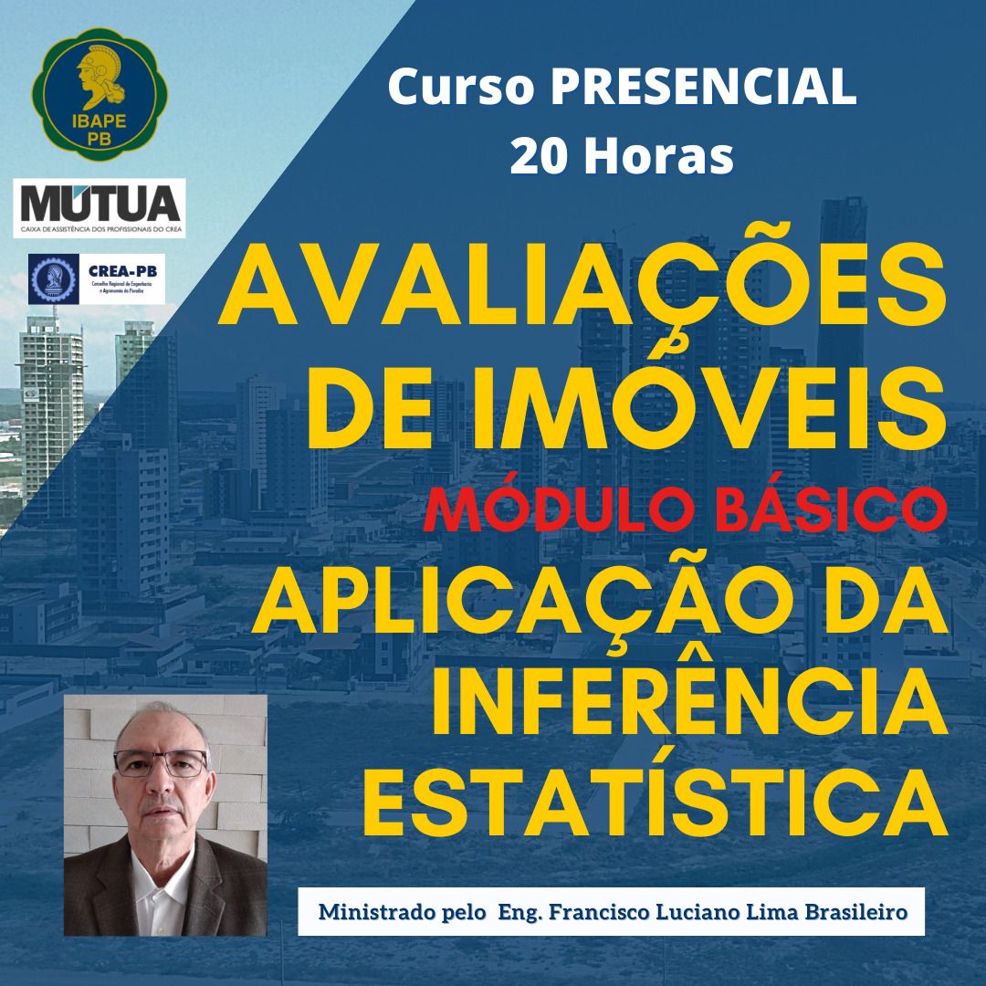 IBAPE PB realiza curso de Avaliaçãode Imóveis com aplicação da inferência estatística