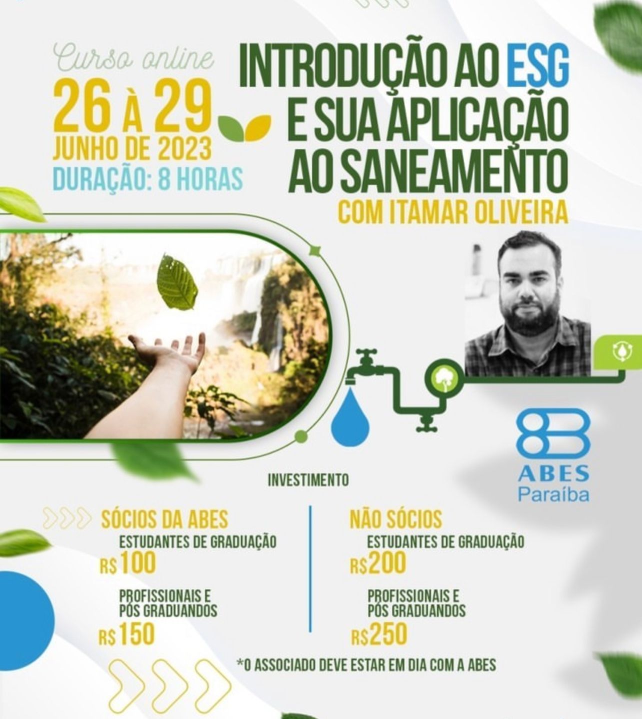 ABES PB realiza Curso de Introdução ao ESG e sua aplicação ao Saneamento