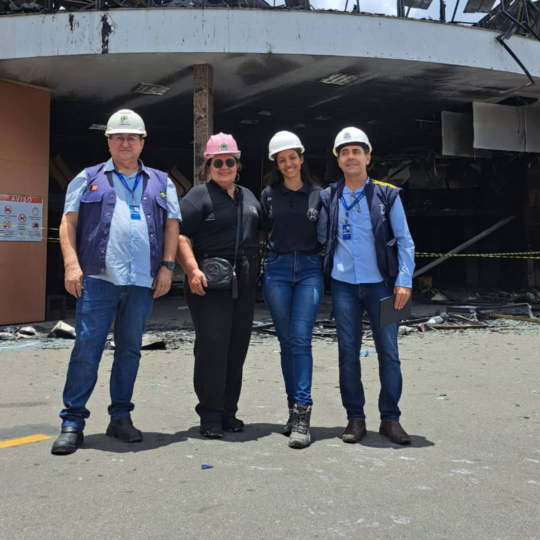 Crea-PB vistoria Incêndio no Shopping de Guarabira