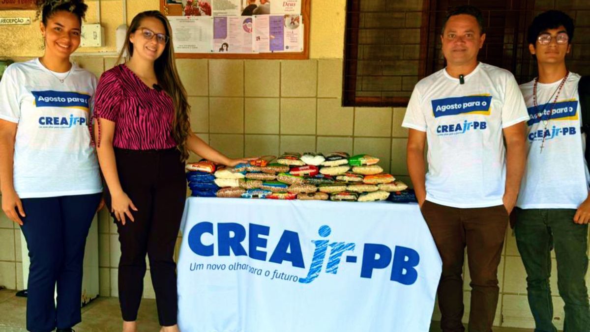 CreaJr-PB realiza doação de alimentos à Vila Vicentina Júlia Freire