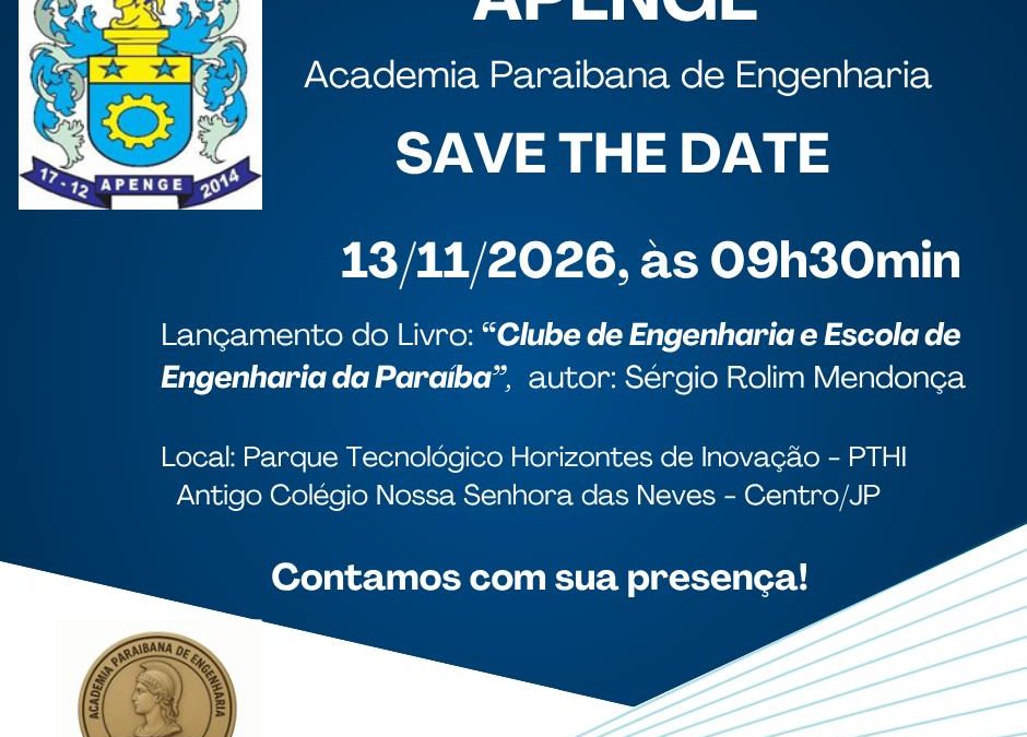 Academia Paraibana de Engenharia promove lançamento de livro sobre a história da Engenharia na Paraíba