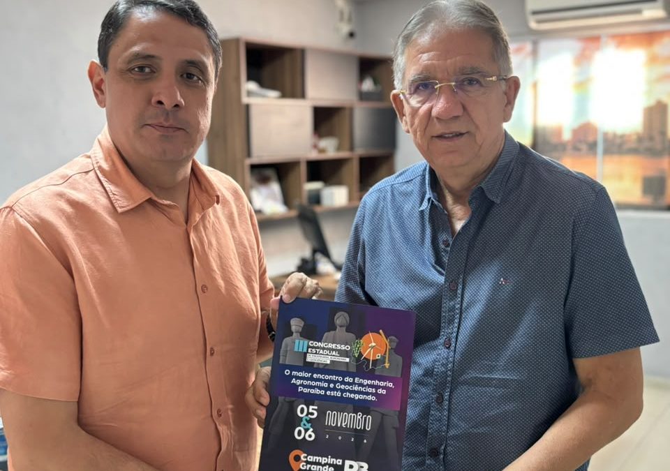 Presidente do Crea-PB visita presidente do Sinduscon-PB em Campina Grande e confirma participação na abertura do Congresso Estadual