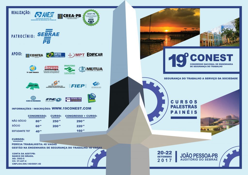 19° Congresso Nacional de Engenharia de Segurança do Trabalho @ Plenário do SEBRAE-PB